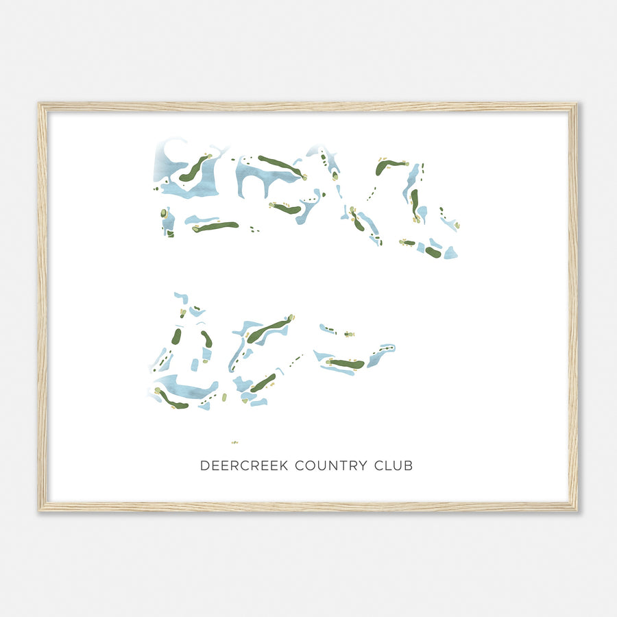 Print of Deercreek Country Club Modern Map