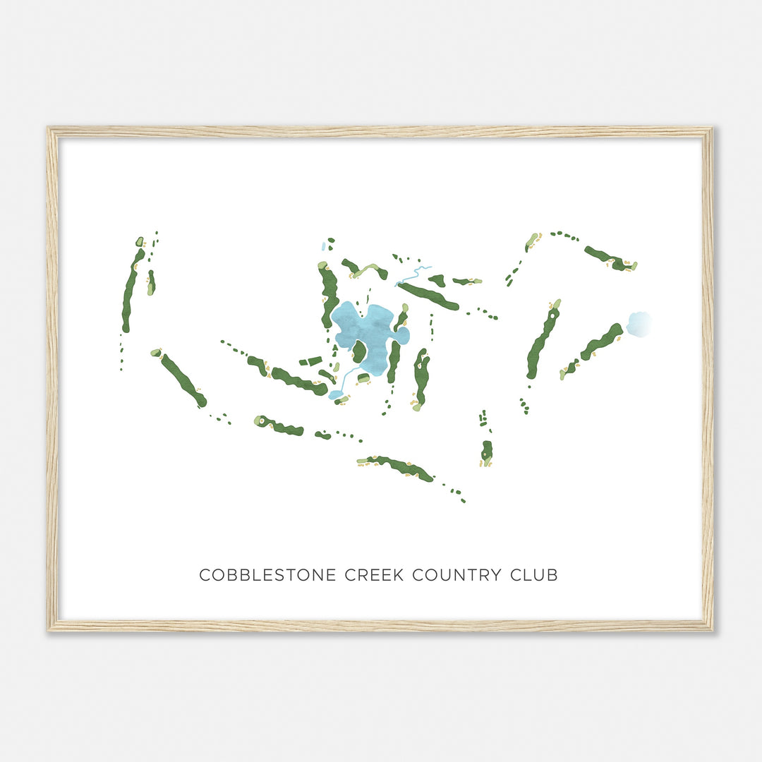 Print of Cobblestone Creek Country Club Modern Map