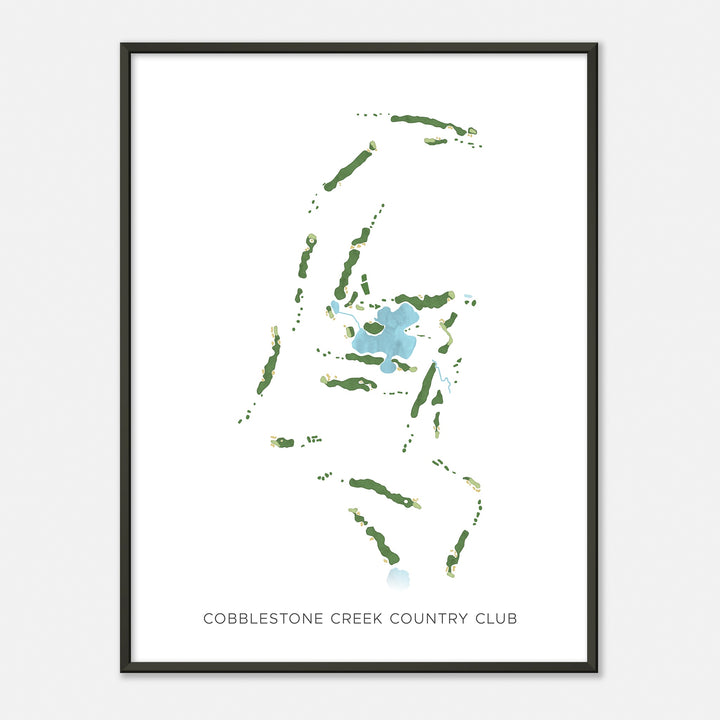 Print of Cobblestone Creek Country Club Modern Map