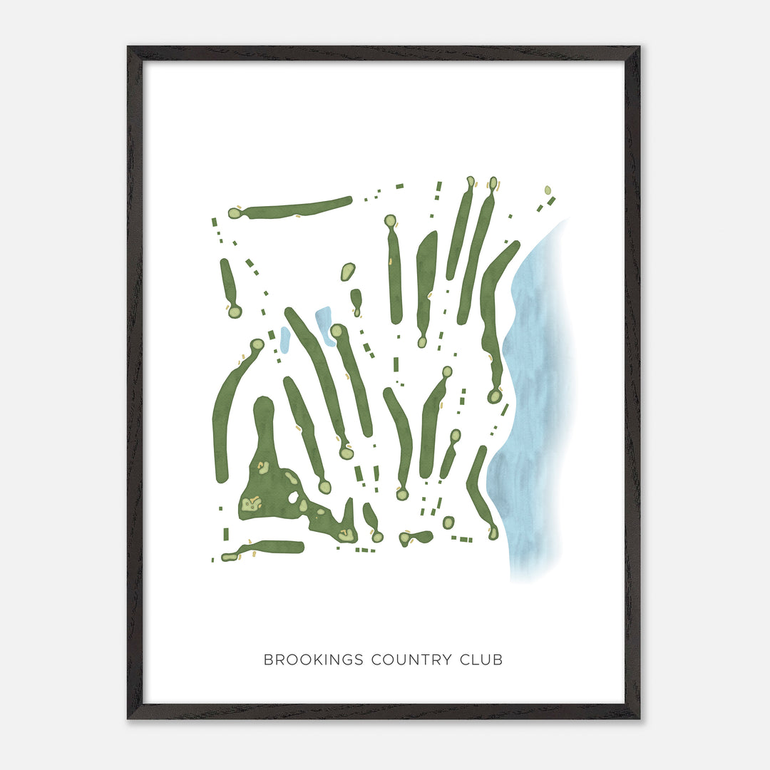 Print of Brookings Country Club Modern Map