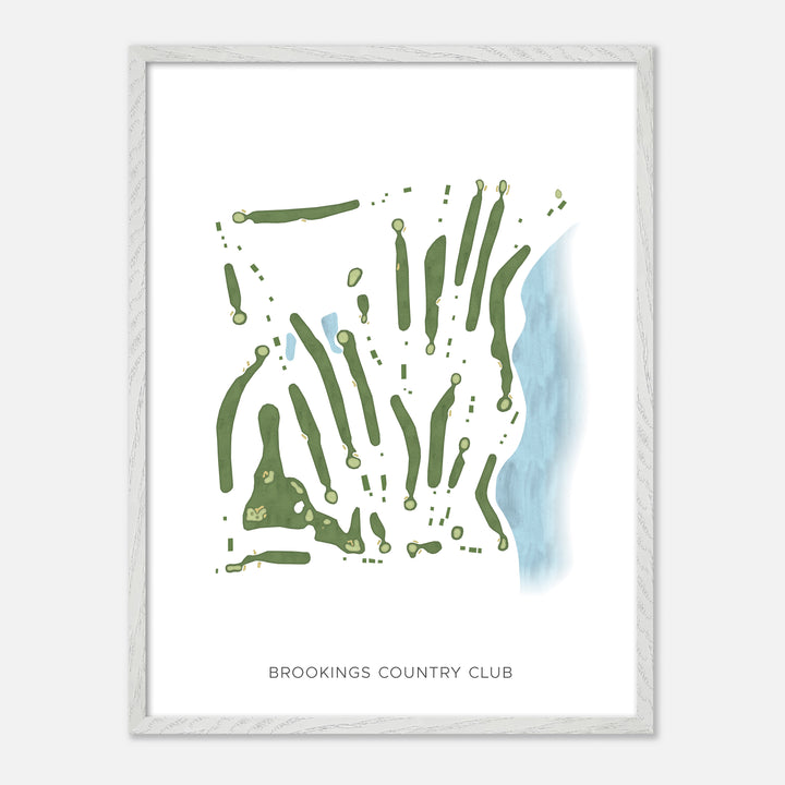 Print of Brookings Country Club Modern Map