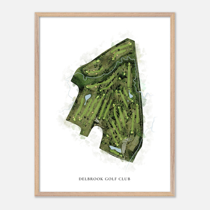 Print of Delbrook Golf Club Classic Map