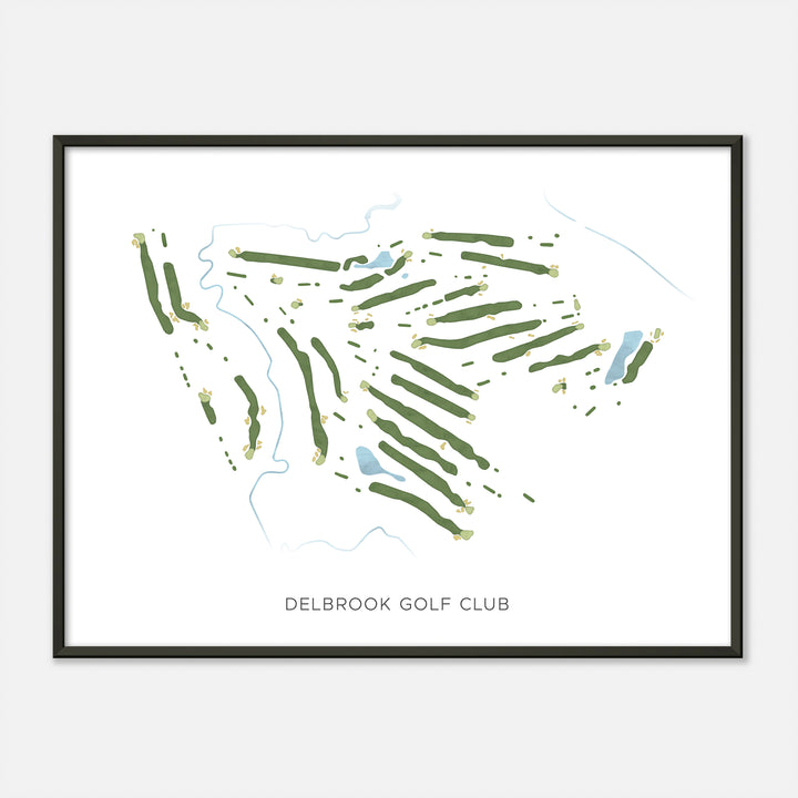 Print of Delbrook Golf Club Modern Map