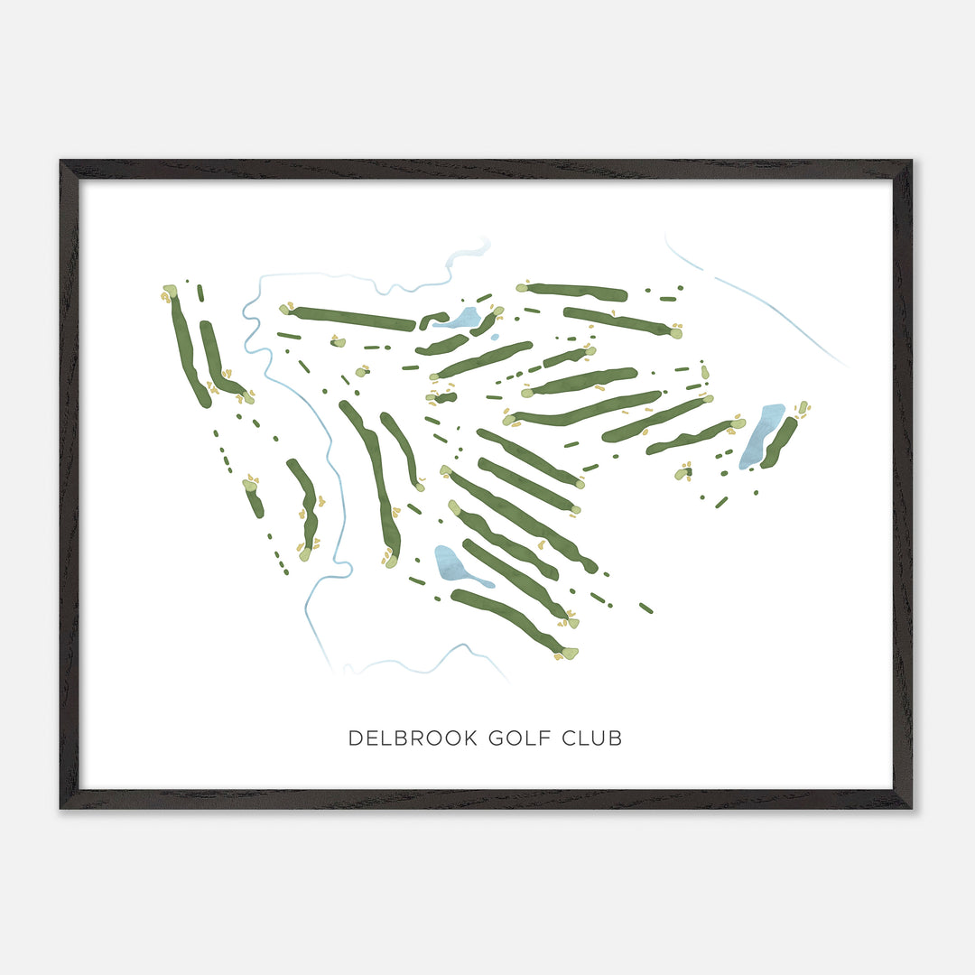 Print of Delbrook Golf Club Modern Map