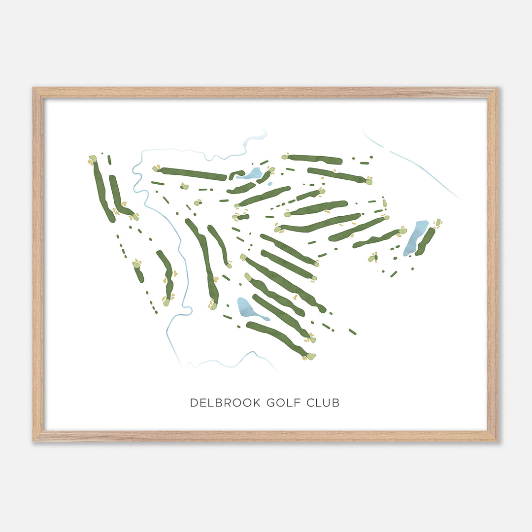 Print of Delbrook Golf Club Modern Map