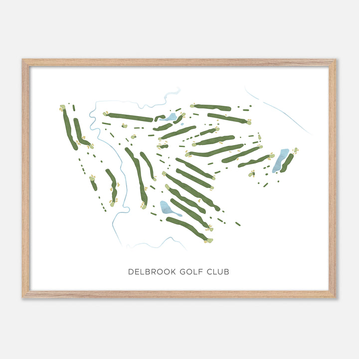 Print of Delbrook Golf Club Modern Map