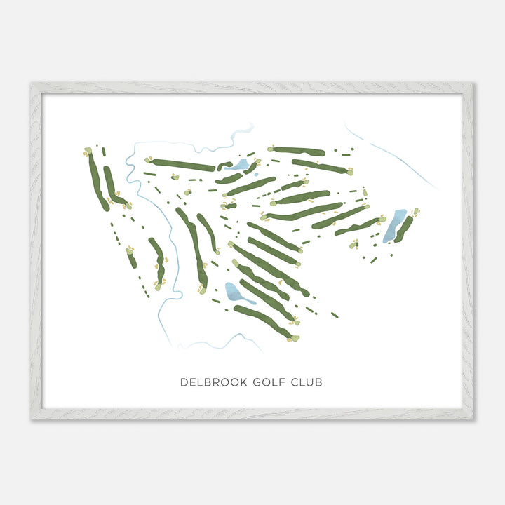 Print of Delbrook Golf Club Modern Map