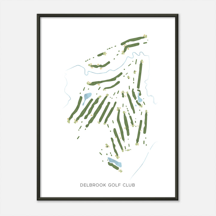 Print of Delbrook Golf Club Modern Map