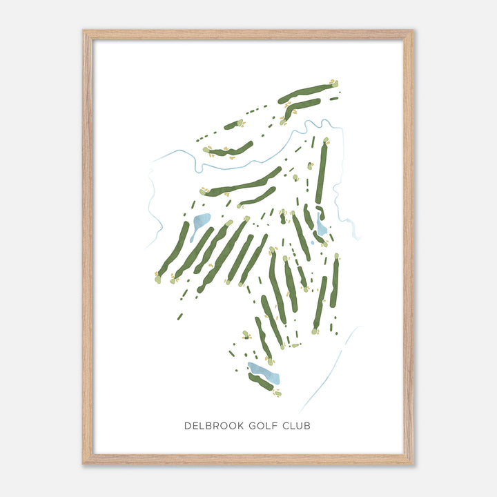 Print of Delbrook Golf Club Modern Map