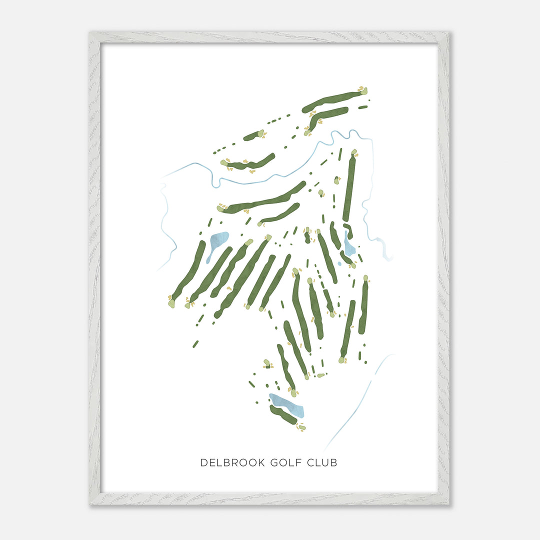 Print of Delbrook Golf Club Modern Map