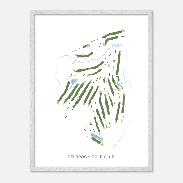 Print of Delbrook Golf Club Modern Map