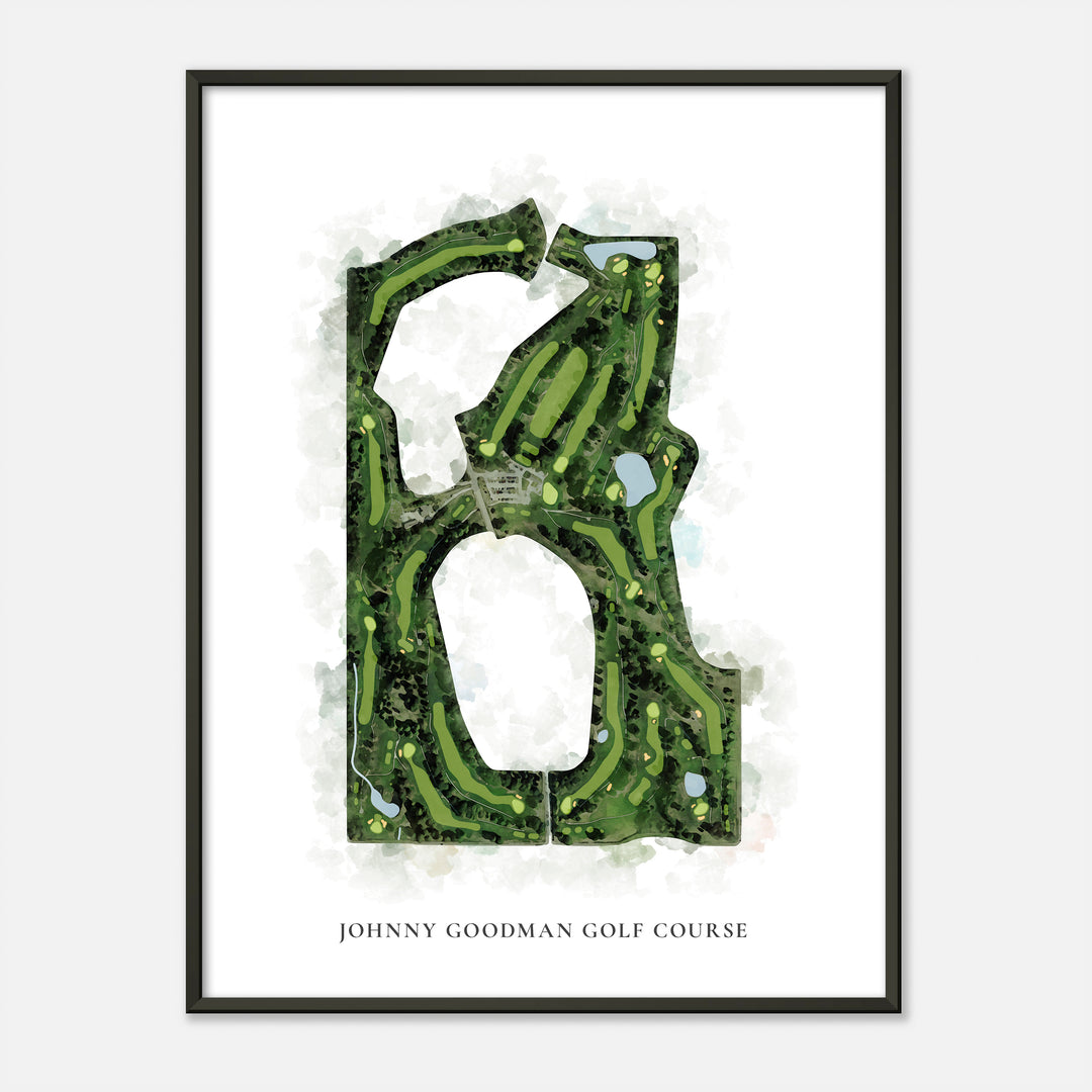 Print of Johnny Goodman Golf Course Classic Map