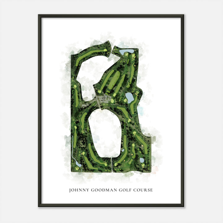 Print of Johnny Goodman Golf Course Classic Map