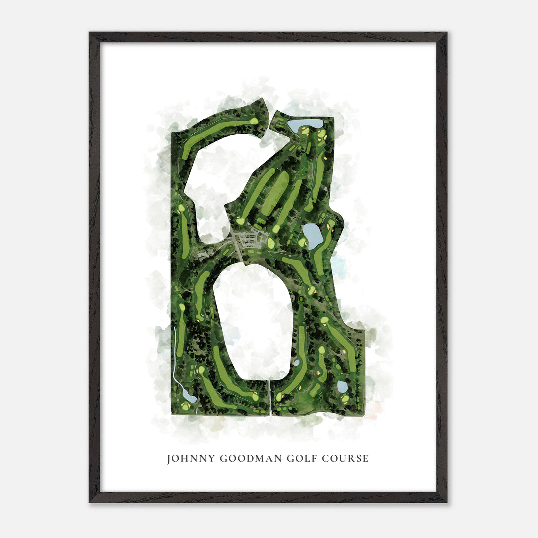 Print of Johnny Goodman Golf Course Classic Map