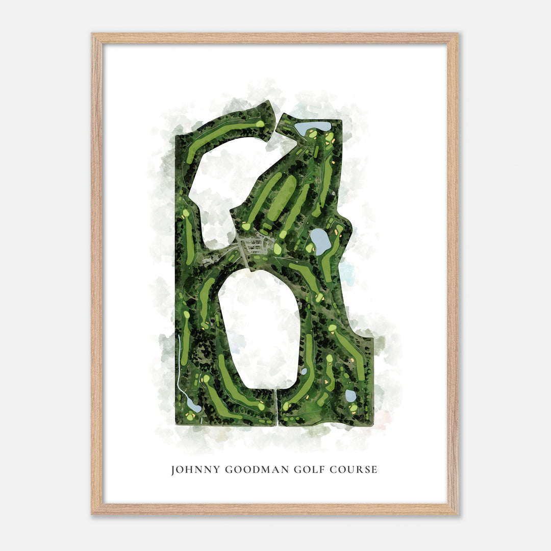 Print of Johnny Goodman Golf Course Classic Map