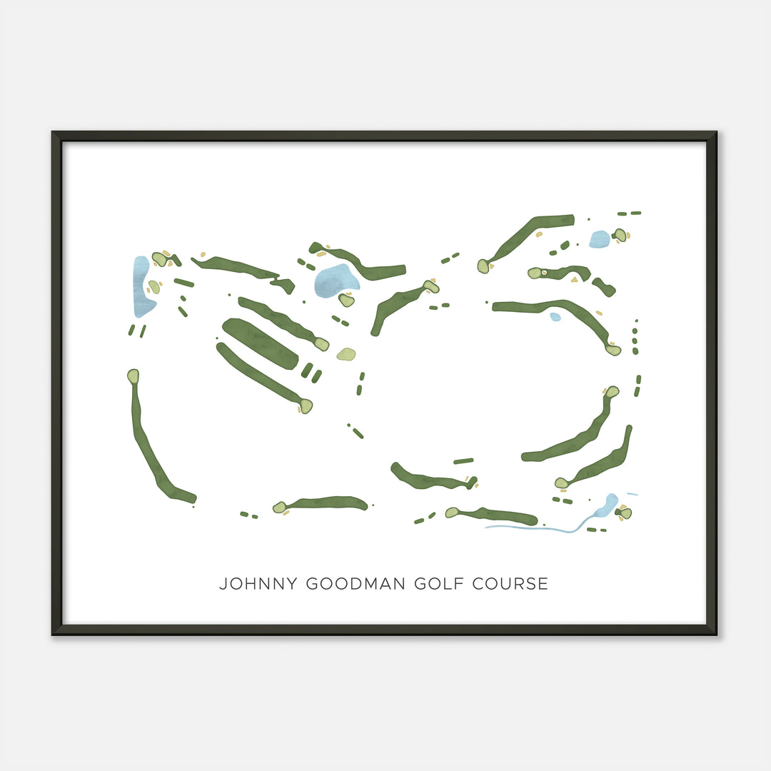 Print of Johnny Goodman Golf Course Modern Map