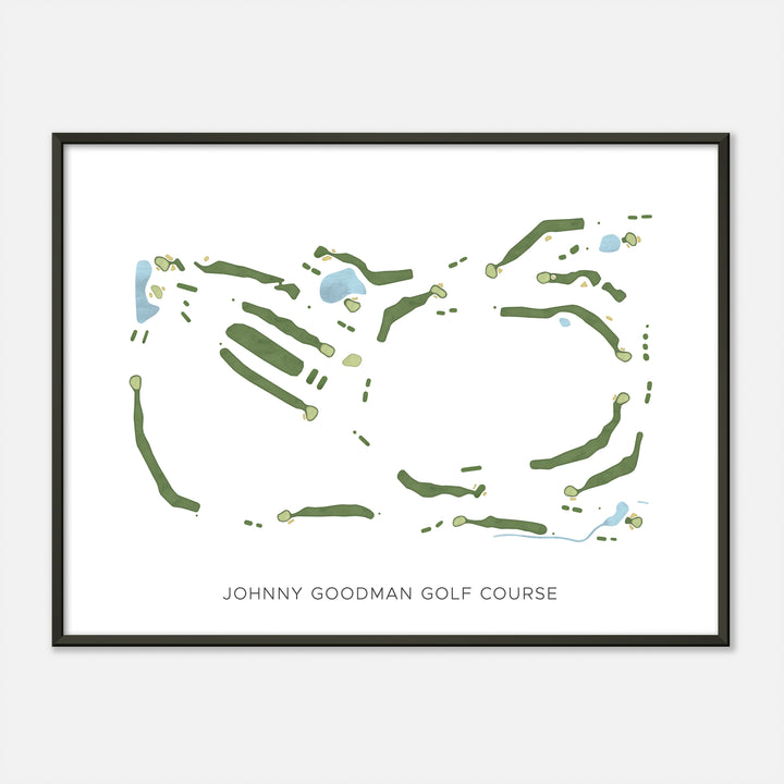 Print of Johnny Goodman Golf Course Modern Map