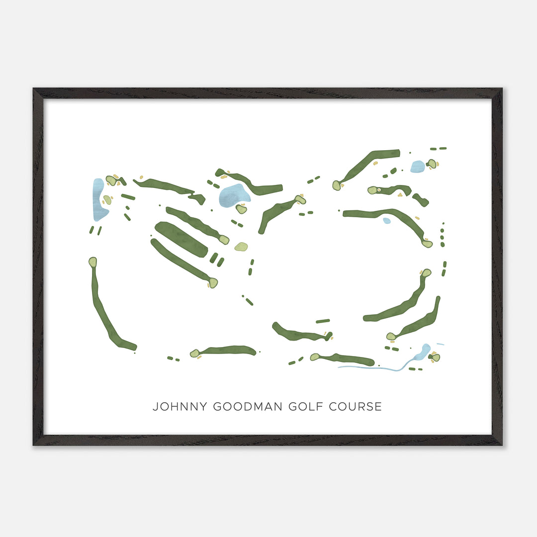 Print of Johnny Goodman Golf Course Modern Map