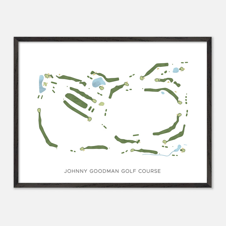 Print of Johnny Goodman Golf Course Modern Map