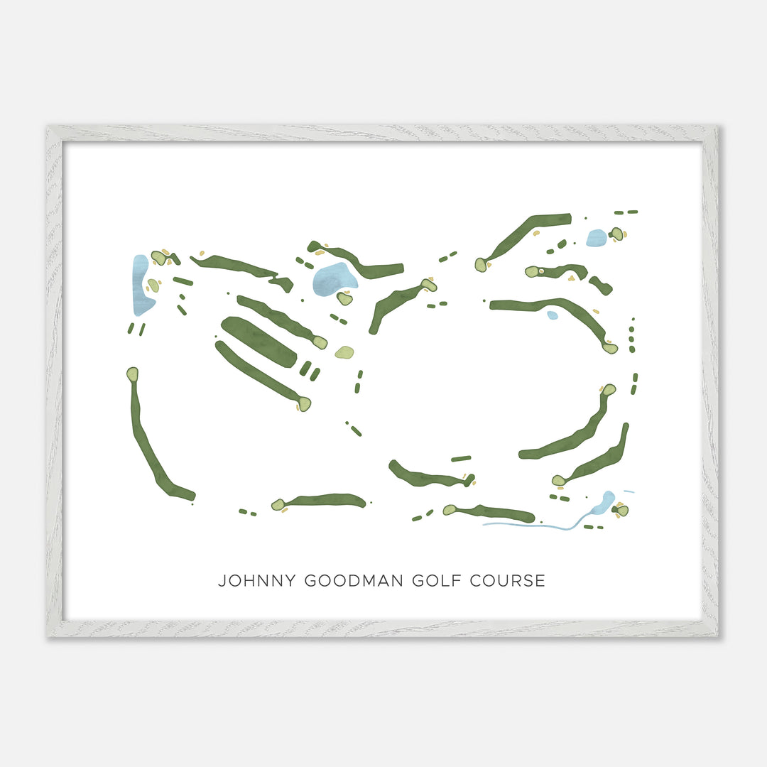 Print of Johnny Goodman Golf Course Modern Map