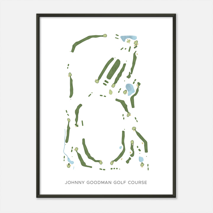 Print of Johnny Goodman Golf Course Modern Map