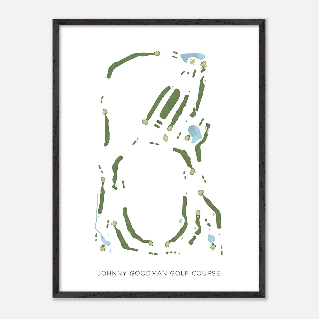 Print of Johnny Goodman Golf Course Modern Map