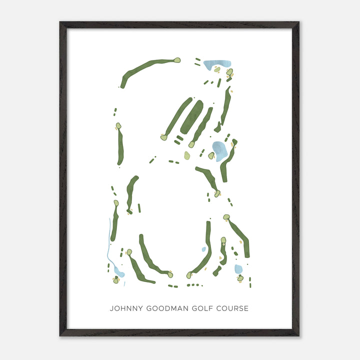 Print of Johnny Goodman Golf Course Modern Map