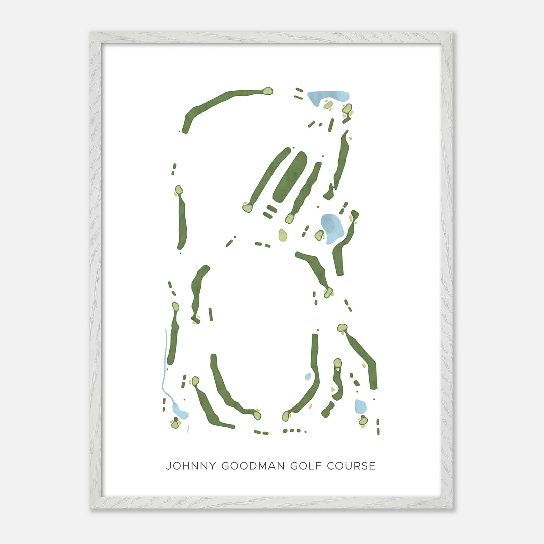 Print of Johnny Goodman Golf Course Modern Map