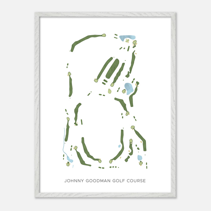 Print of Johnny Goodman Golf Course Modern Map
