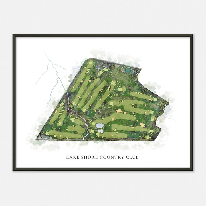 Print of Lake Shore Country Club Classic Map