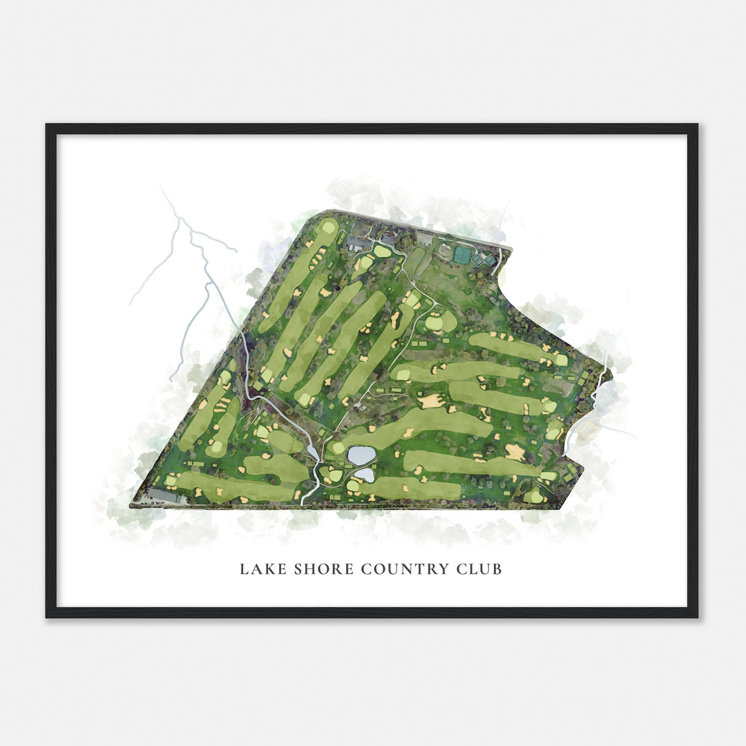 Print of Lake Shore Country Club Classic Map