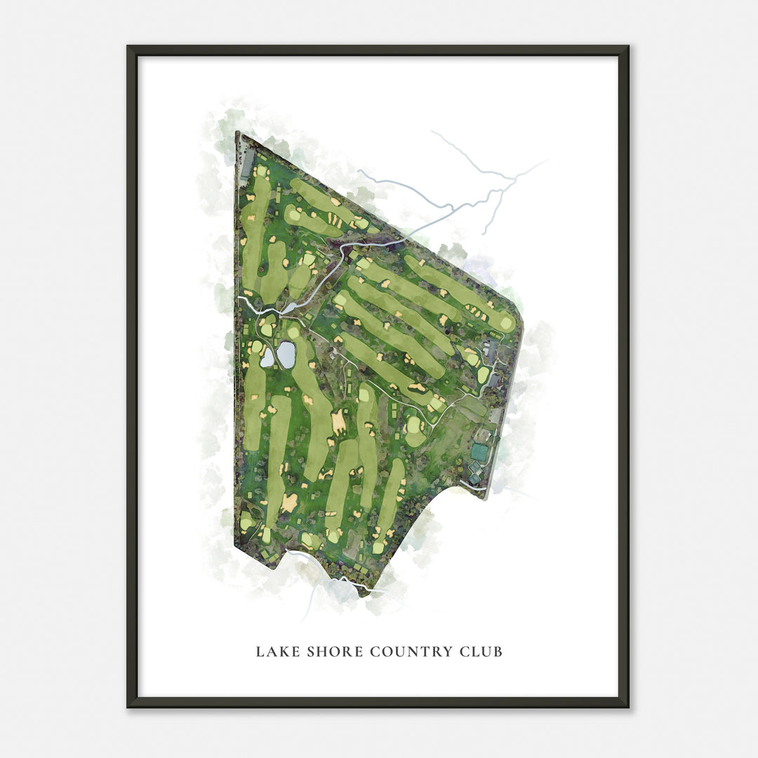 Print of Lake Shore Country Club Classic Map