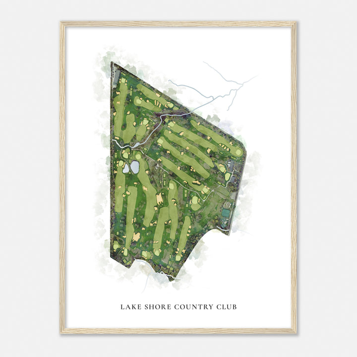 Print of Lake Shore Country Club Classic Map