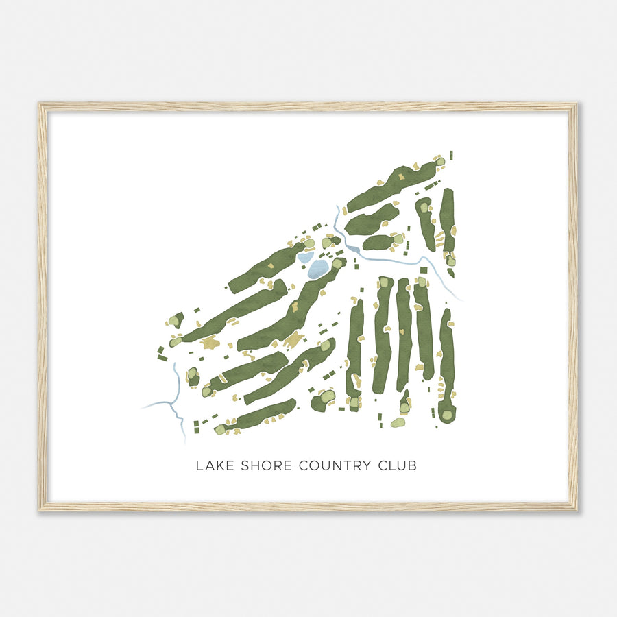 Print of Lake Shore Country Club Modern Map