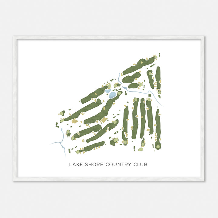 Print of Lake Shore Country Club Modern Map