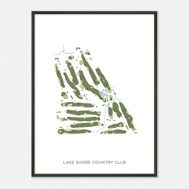 Print of Lake Shore Country Club Modern Map