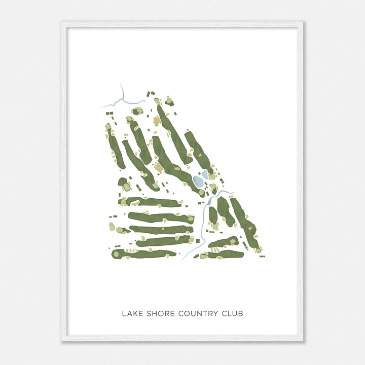 Print of Lake Shore Country Club Modern Map