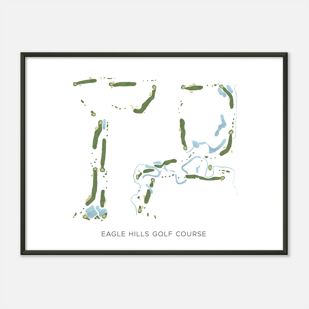Print of Eagle Hills Golf Course Modern Map