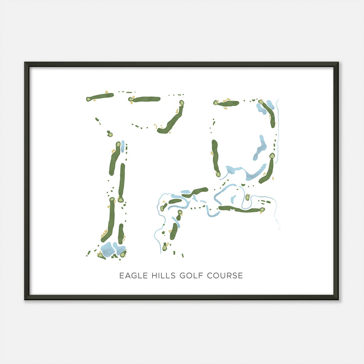 Print of Eagle Hills Golf Course Modern Map