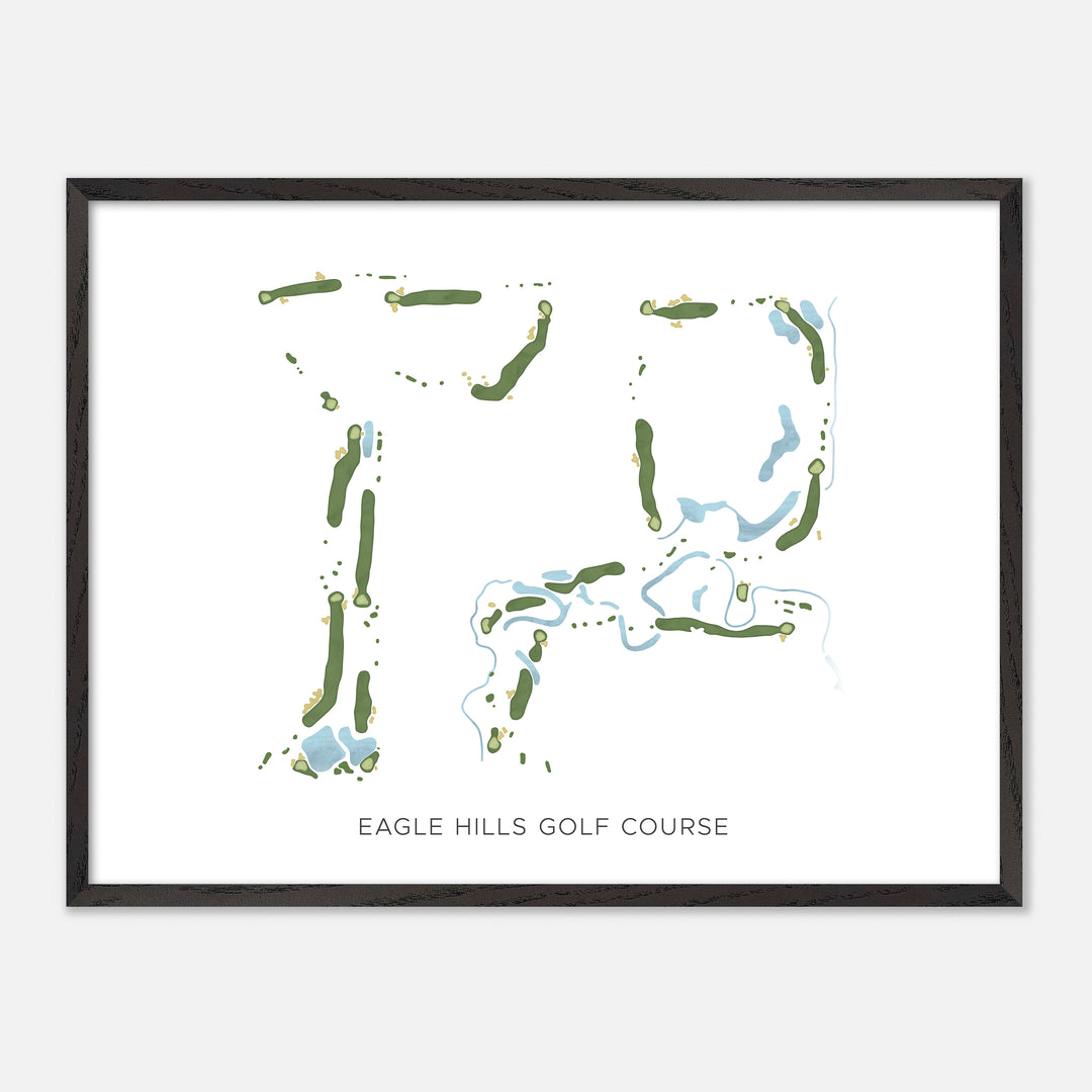 Print of Eagle Hills Golf Course Modern Map