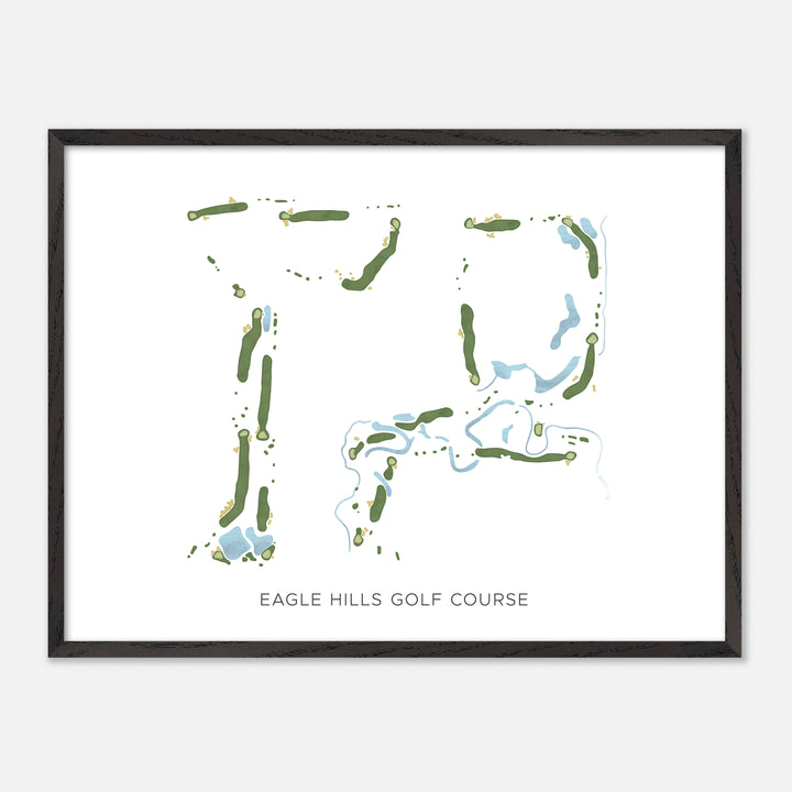 Print of Eagle Hills Golf Course Modern Map