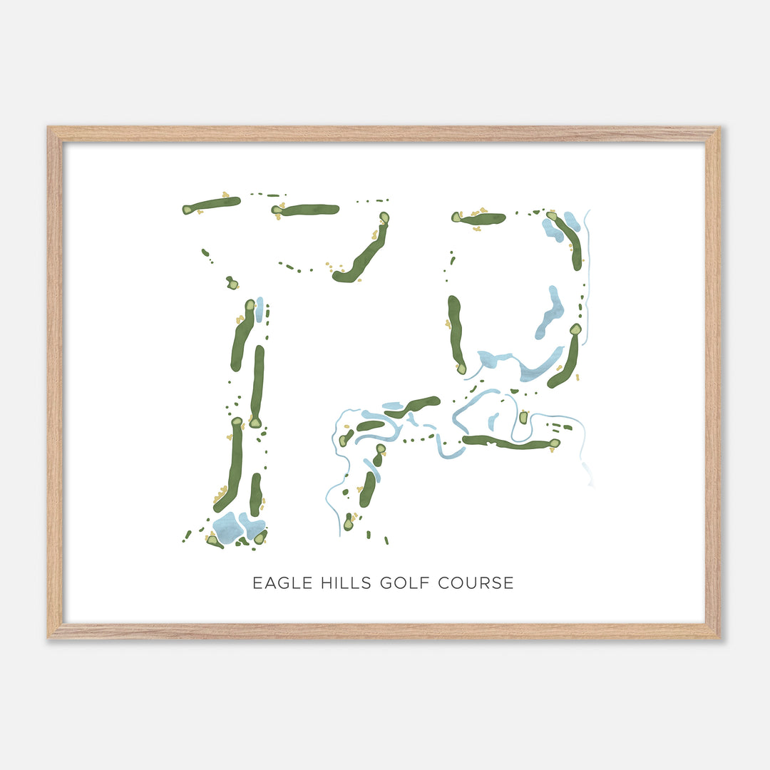 Print of Eagle Hills Golf Course Modern Map