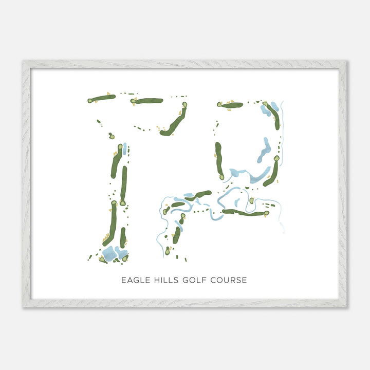 Print of Eagle Hills Golf Course Modern Map