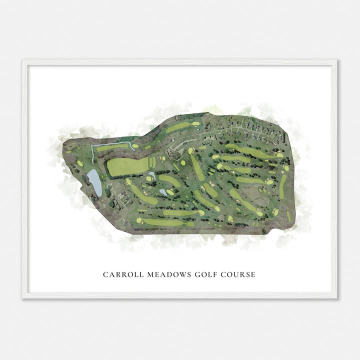 Print of Carroll Meadows Golf Course Classic Map