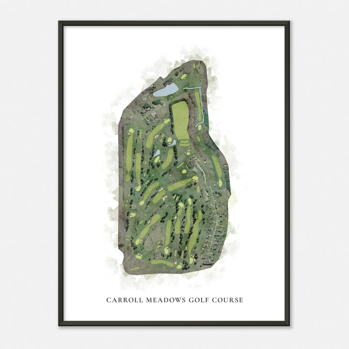 Print of Carroll Meadows Golf Course Classic Map