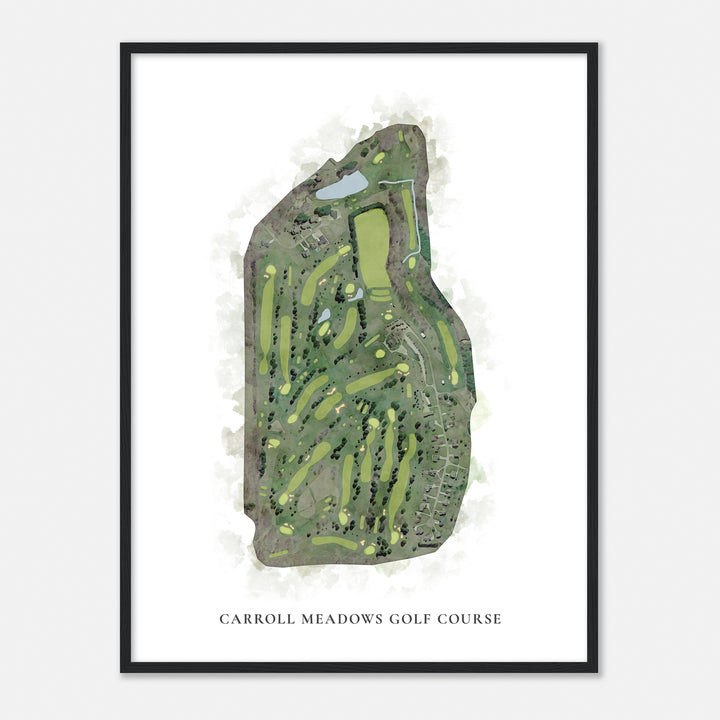 Print of Carroll Meadows Golf Course Classic Map
