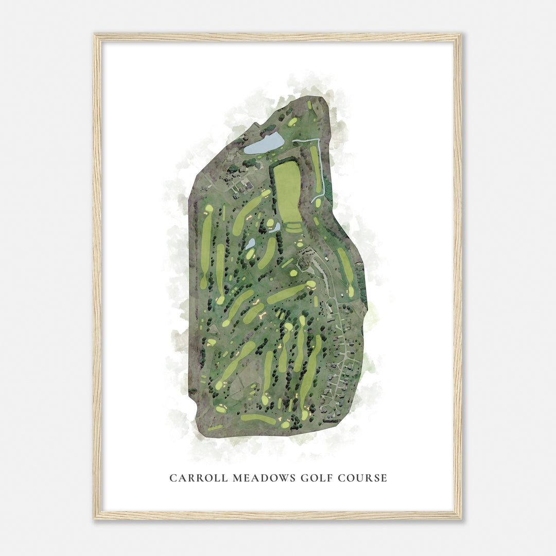 Print of Carroll Meadows Golf Course Classic Map