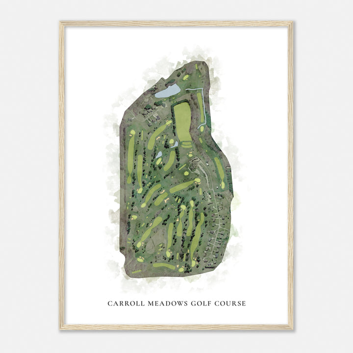 Print of Carroll Meadows Golf Course Classic Map