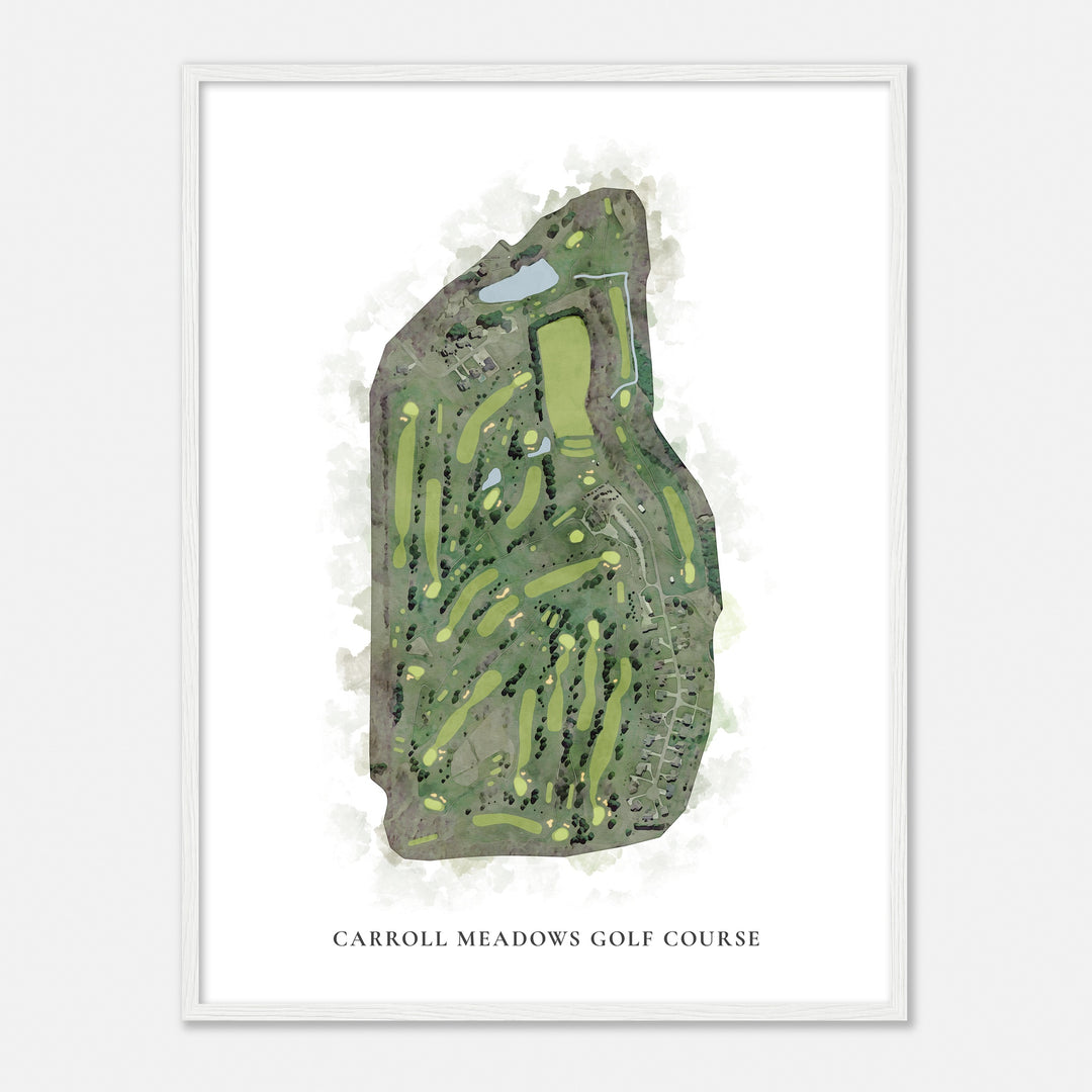 Print of Carroll Meadows Golf Course Classic Map