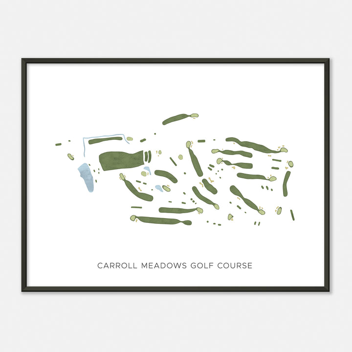 Print of Carroll Meadows Golf Course Modern Map